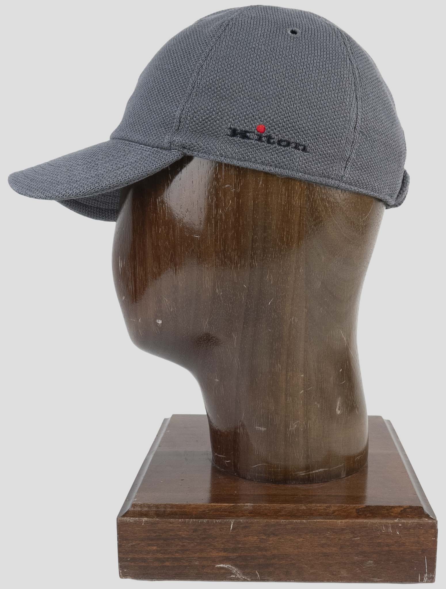 Kiton Gray Cotton Baseball Cap