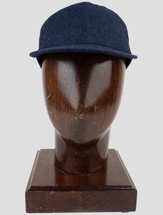 Kiton Blue Virgin Wool Cashmere Ea Baseball Cap