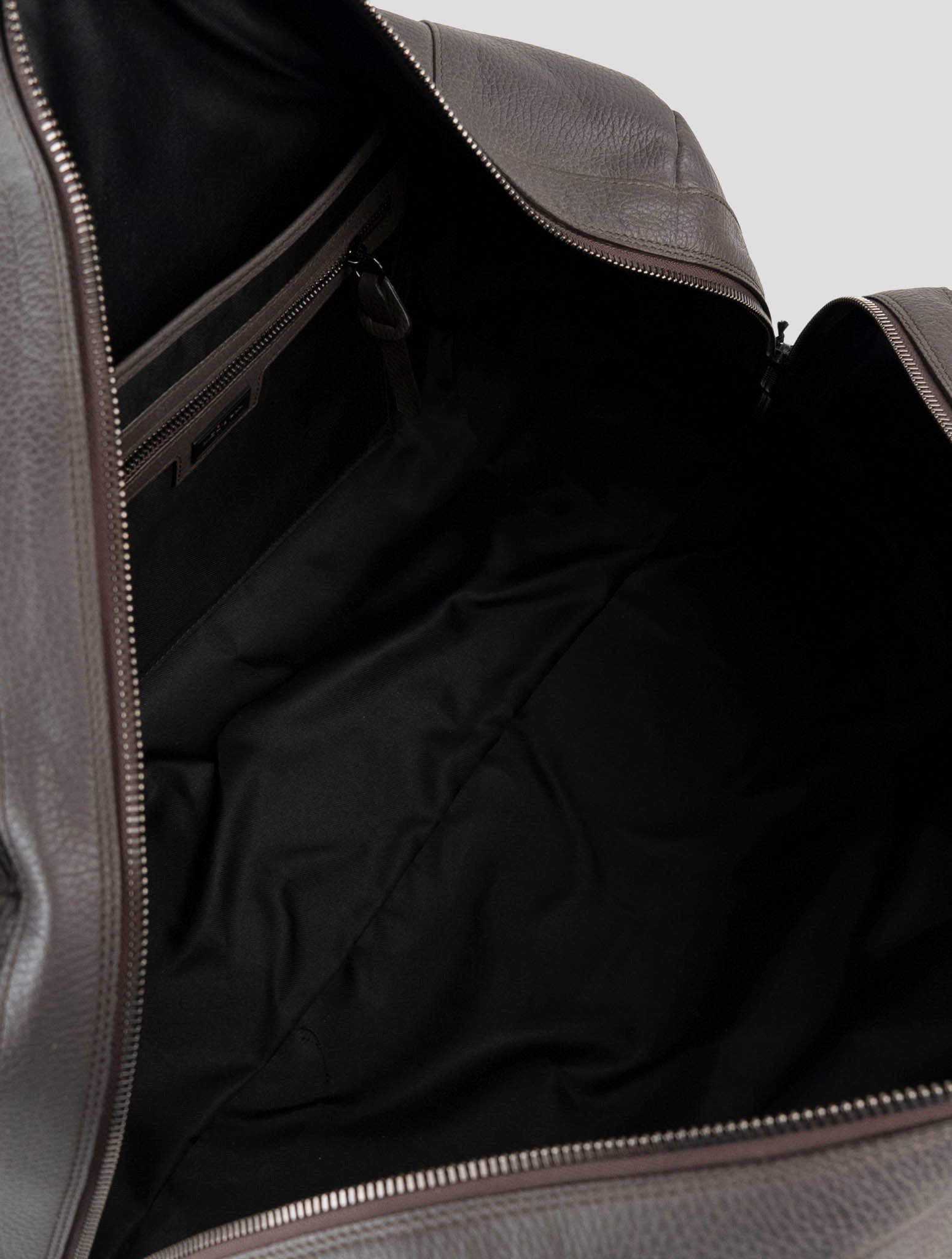 Kiton Gray Leather Travelbag