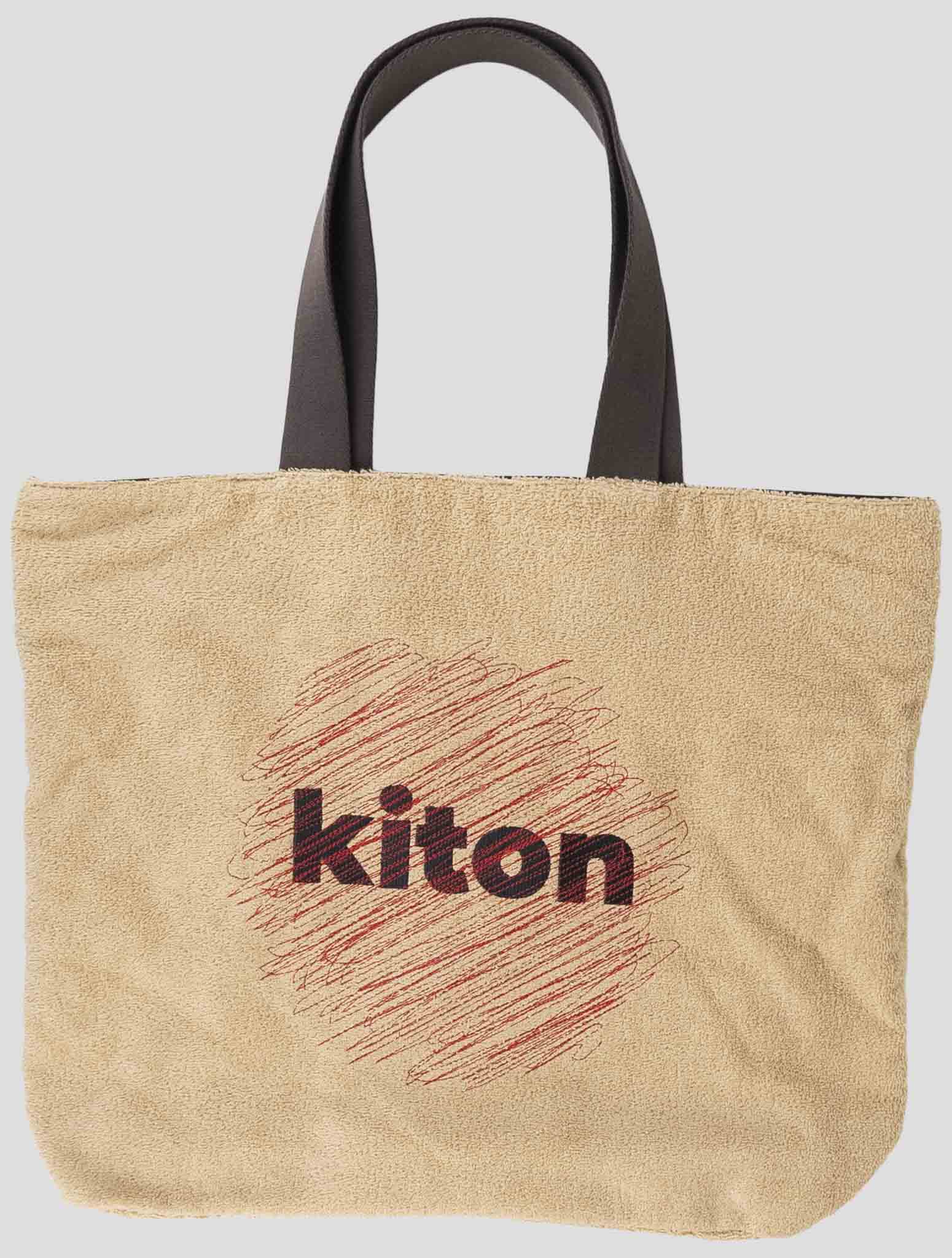 Kiton Beige Cotton Tote Bag