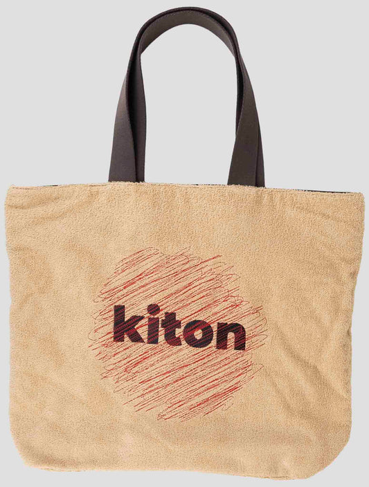Kiton Beige Cotton Tote Bag