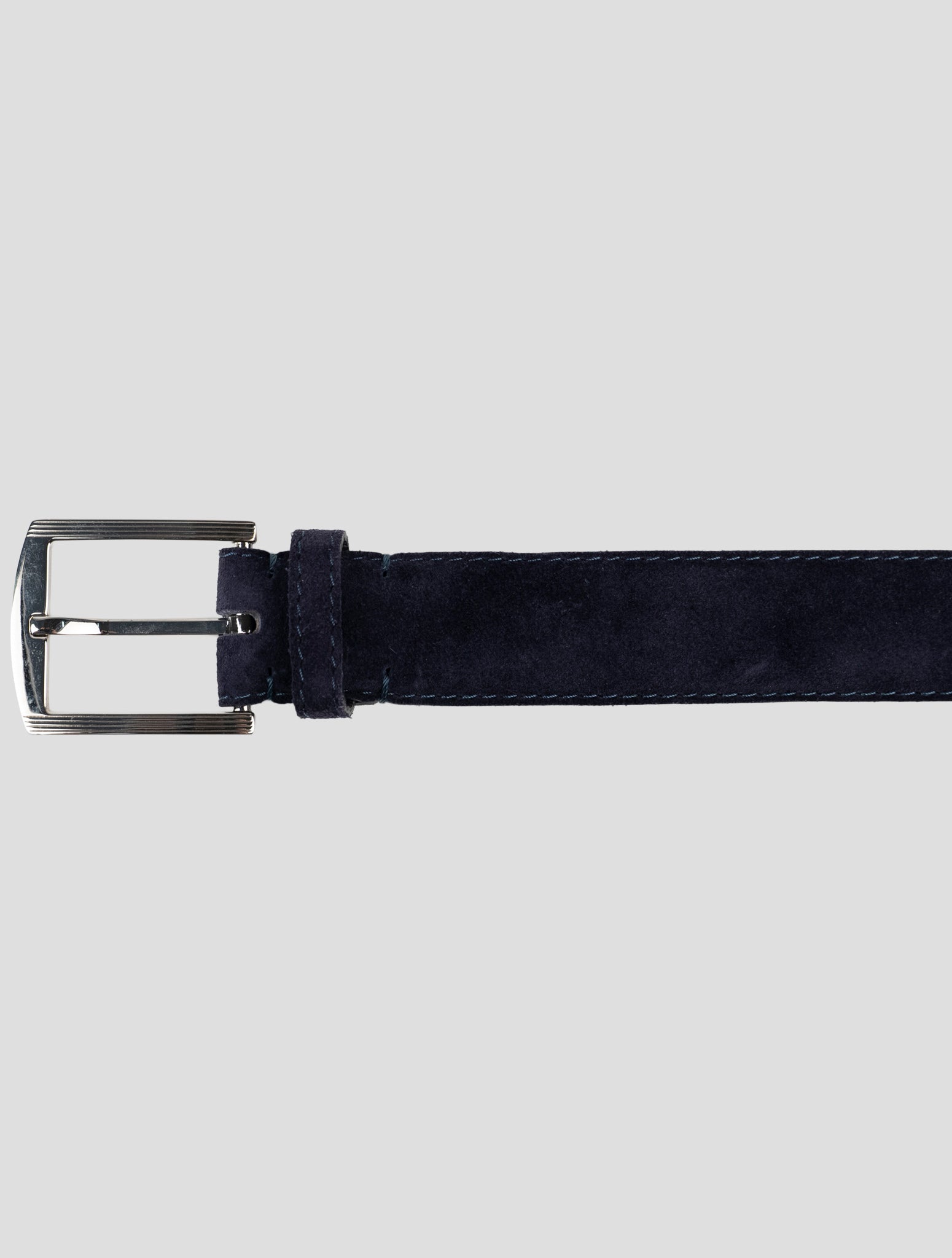 Kiton Blue Leather Suede Belt