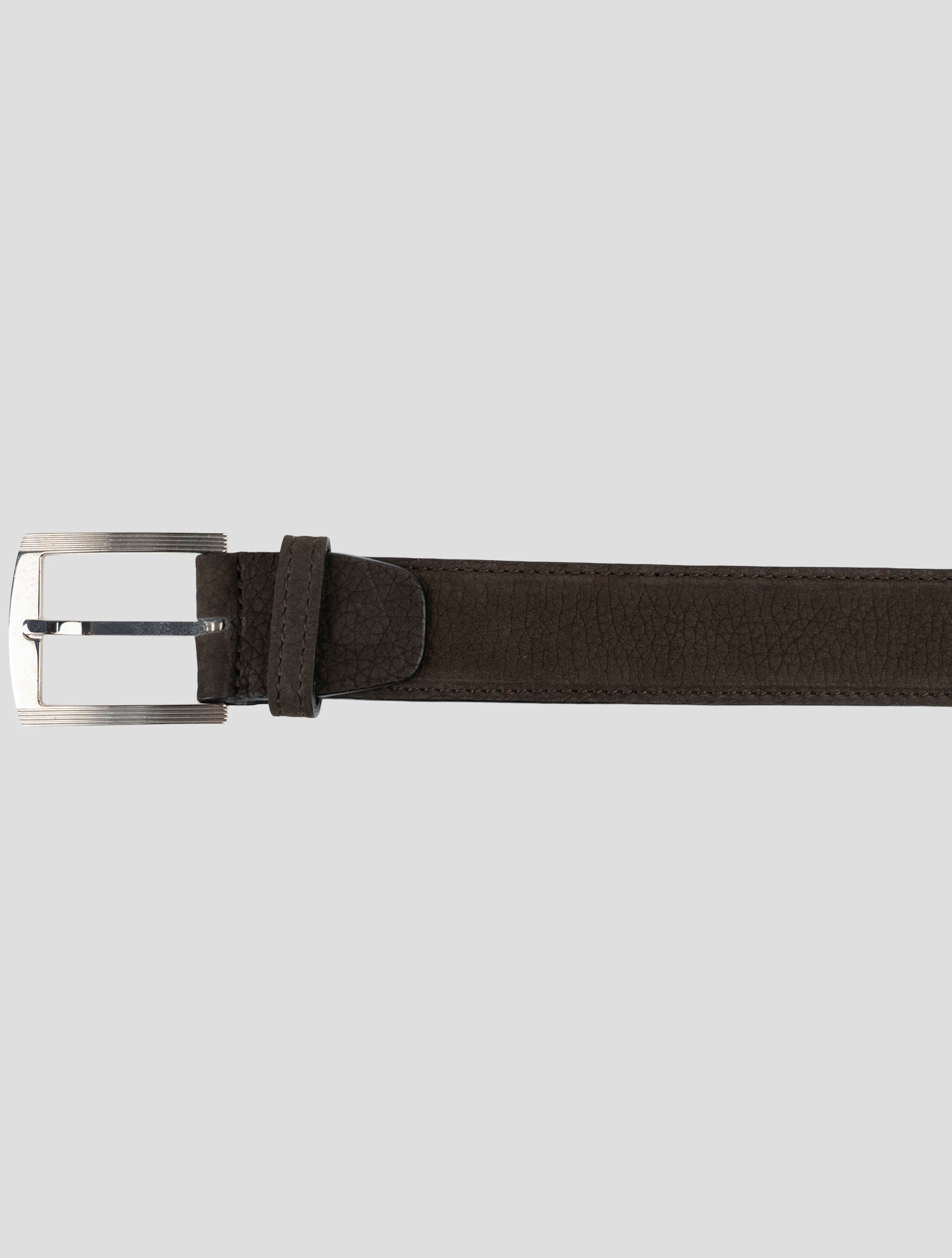 Kiton Brown Leather Suede Belt