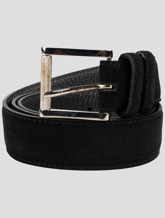 Kiton Blue Leather Suede Belt