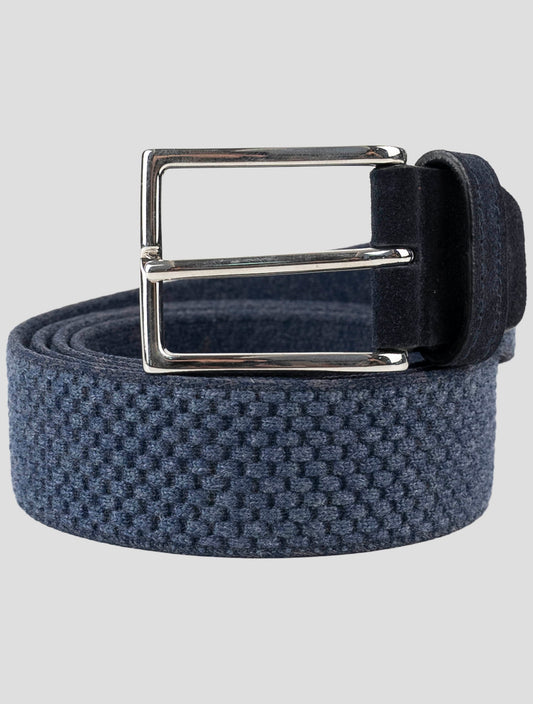 Kiton Blue Pl Cashmere Belt