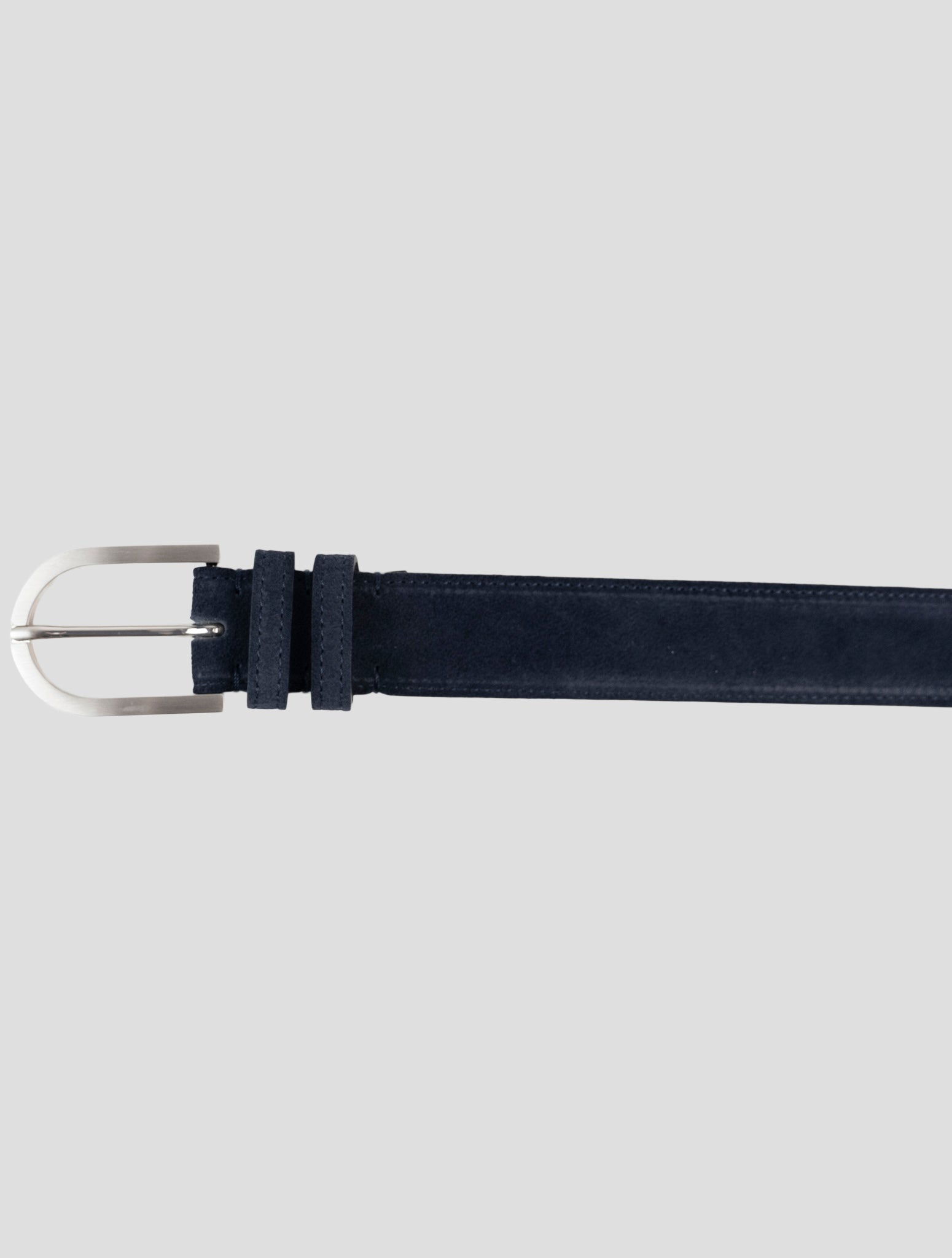 Kiton Blue Leather Suede Belt