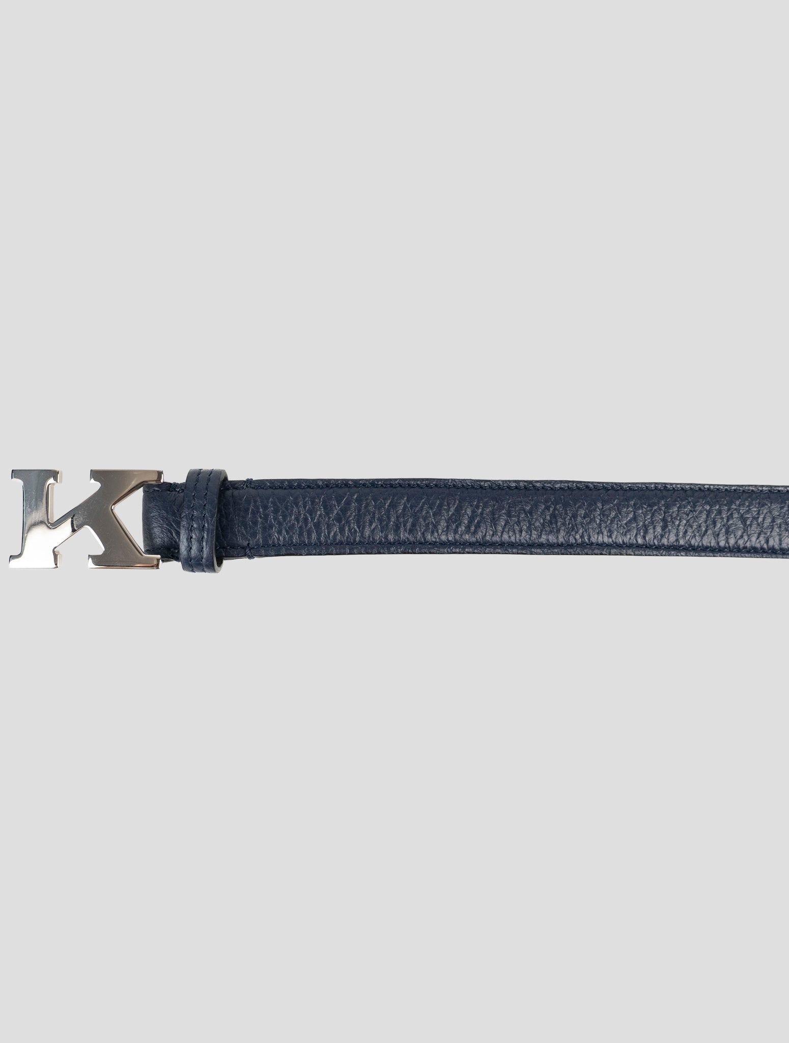 Kiton Blue Leather Belt