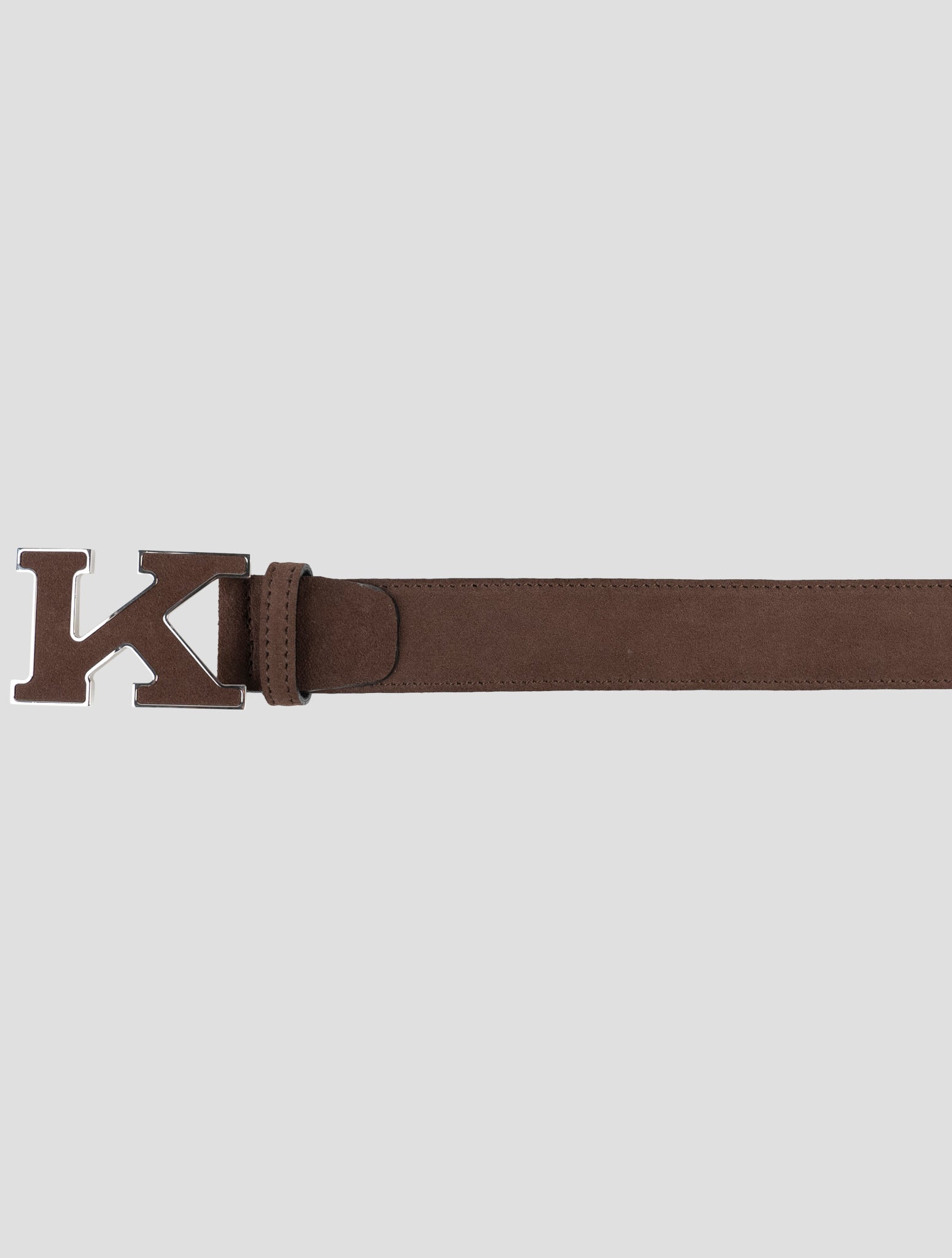 Kiton Brown Leather Suede Belt