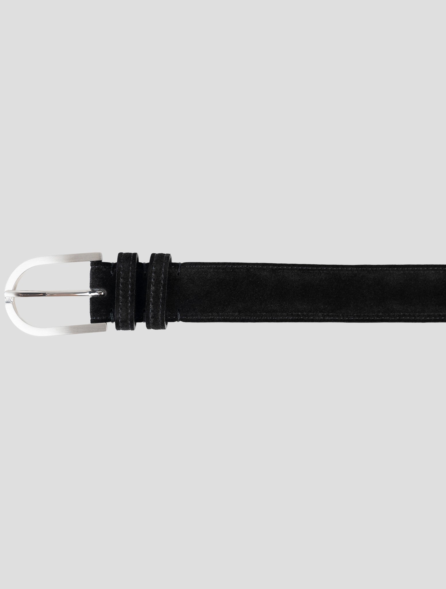 Kiton Dark Blue Leather Suede Belt