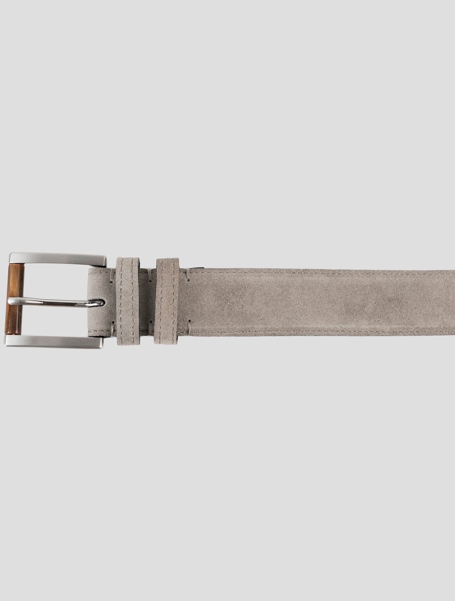 Kiton Beige Leather Suede Belt