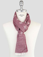 Kiton Red Cashmere Silk Scarf