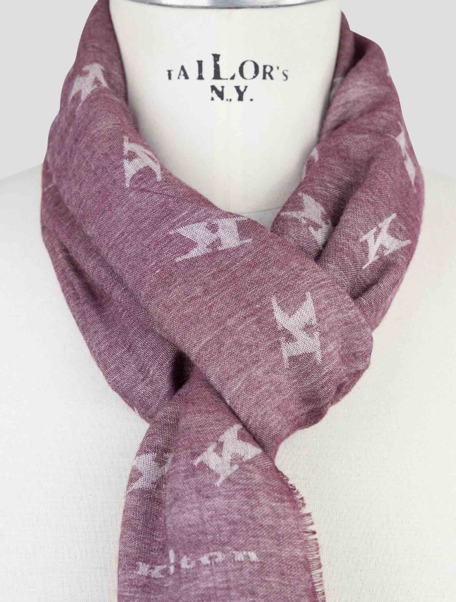Kiton Red Cashmere Silk Scarf