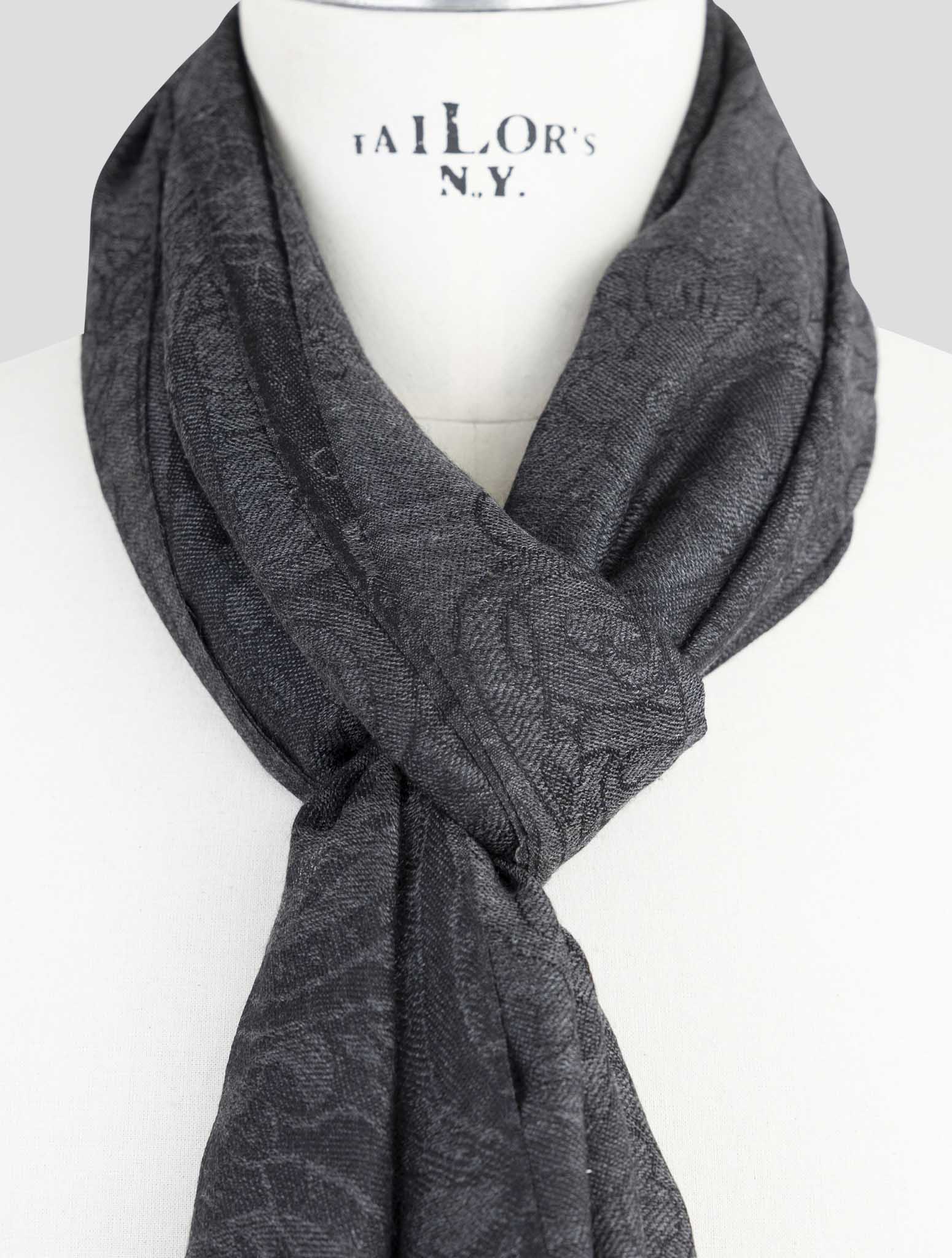Kiton Blue Cashmere Silk Scarf