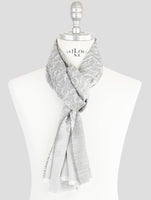 Kiton Gray Cashmere Silk Scarf