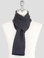 Kiton Gray Blue Cashmere Silk Scarf