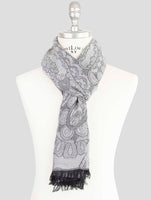 Kiton Gray Cashmere Silk Scarf