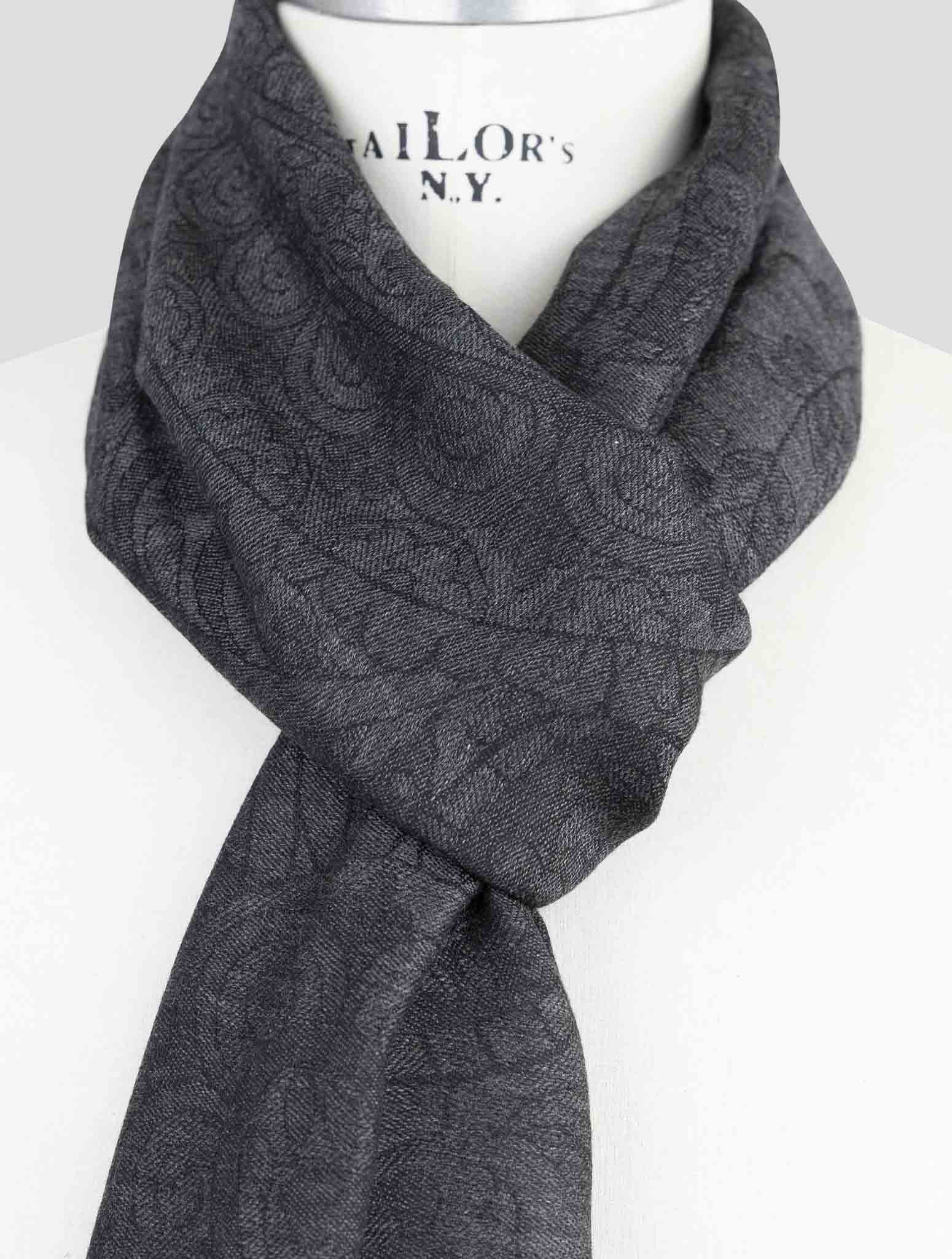 Kiton Blue Cashmere Silk Scarf