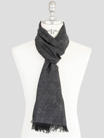 Kiton Gray Cashmere Silk Scarf