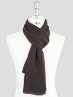 Kiton Brown Blue Cashmere Silk Scarf