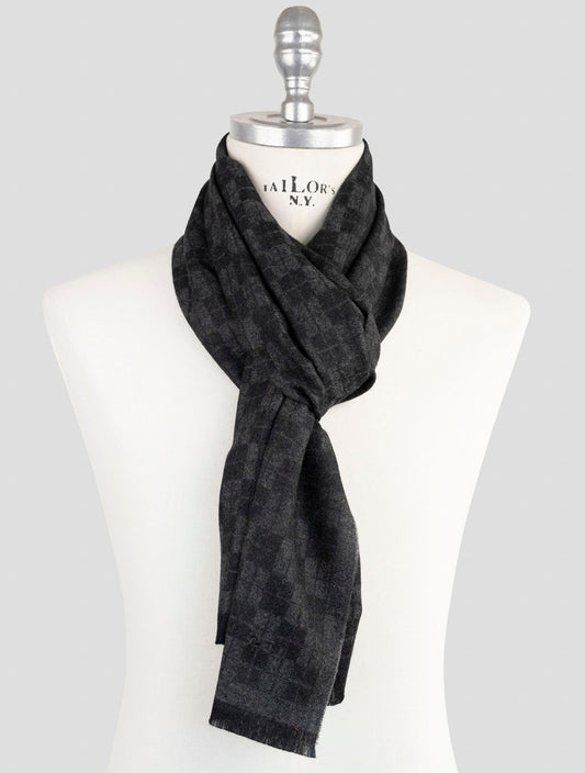 Kiton Gray Cashmere Scarf
