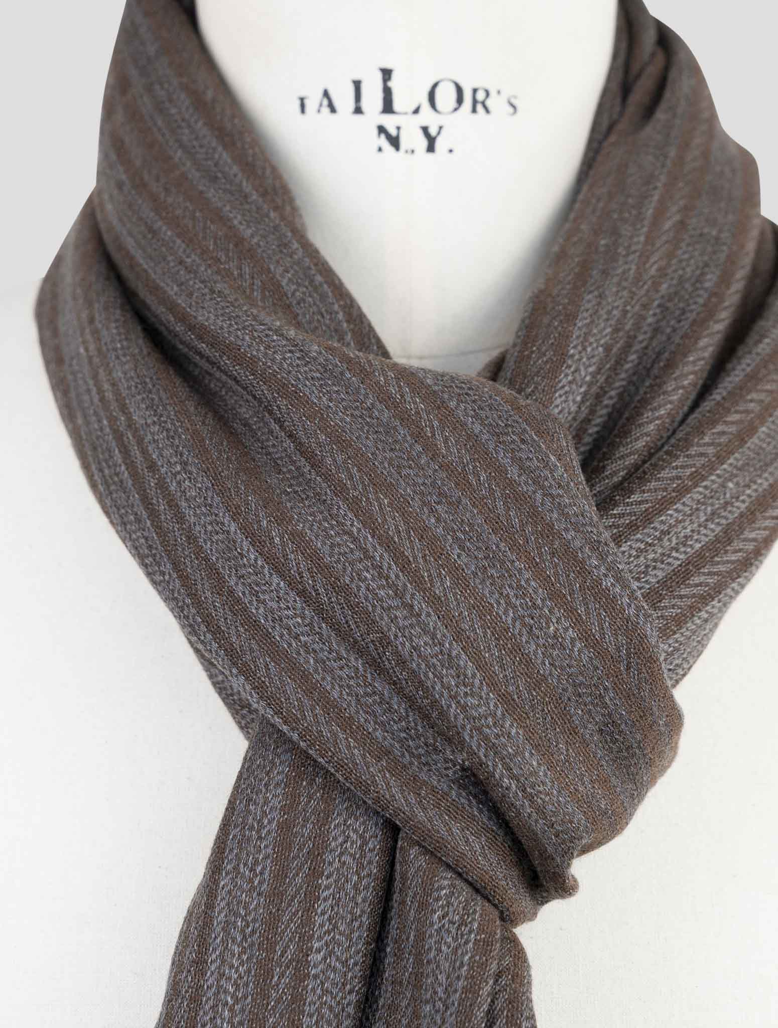 Kiton Gray Cashmere Scarf