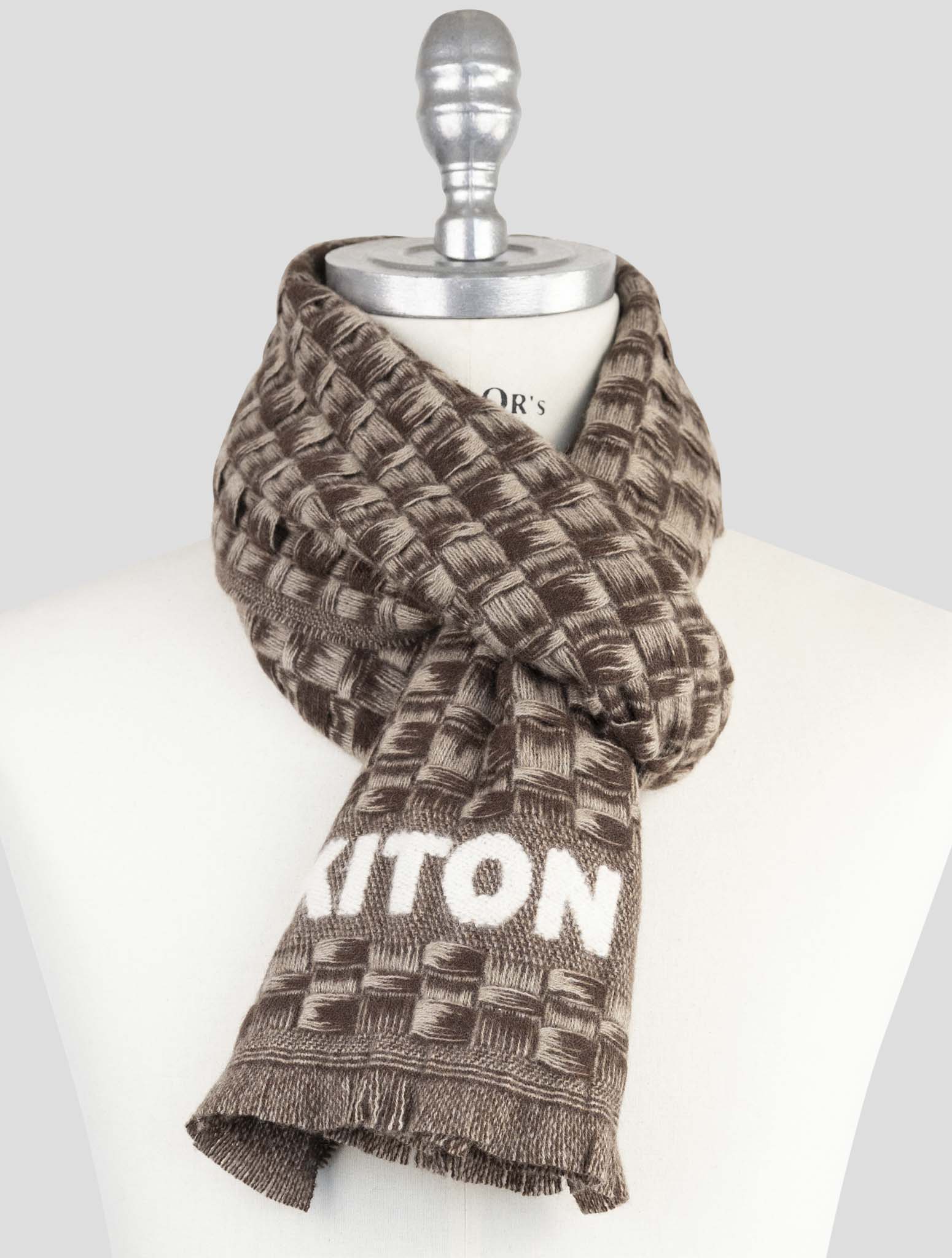 Kiton Brown Cashmere Scarf