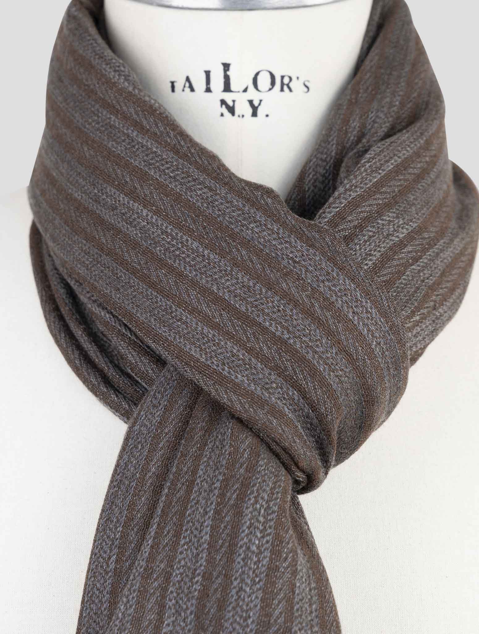 Kiton Gray Cashmere Scarf