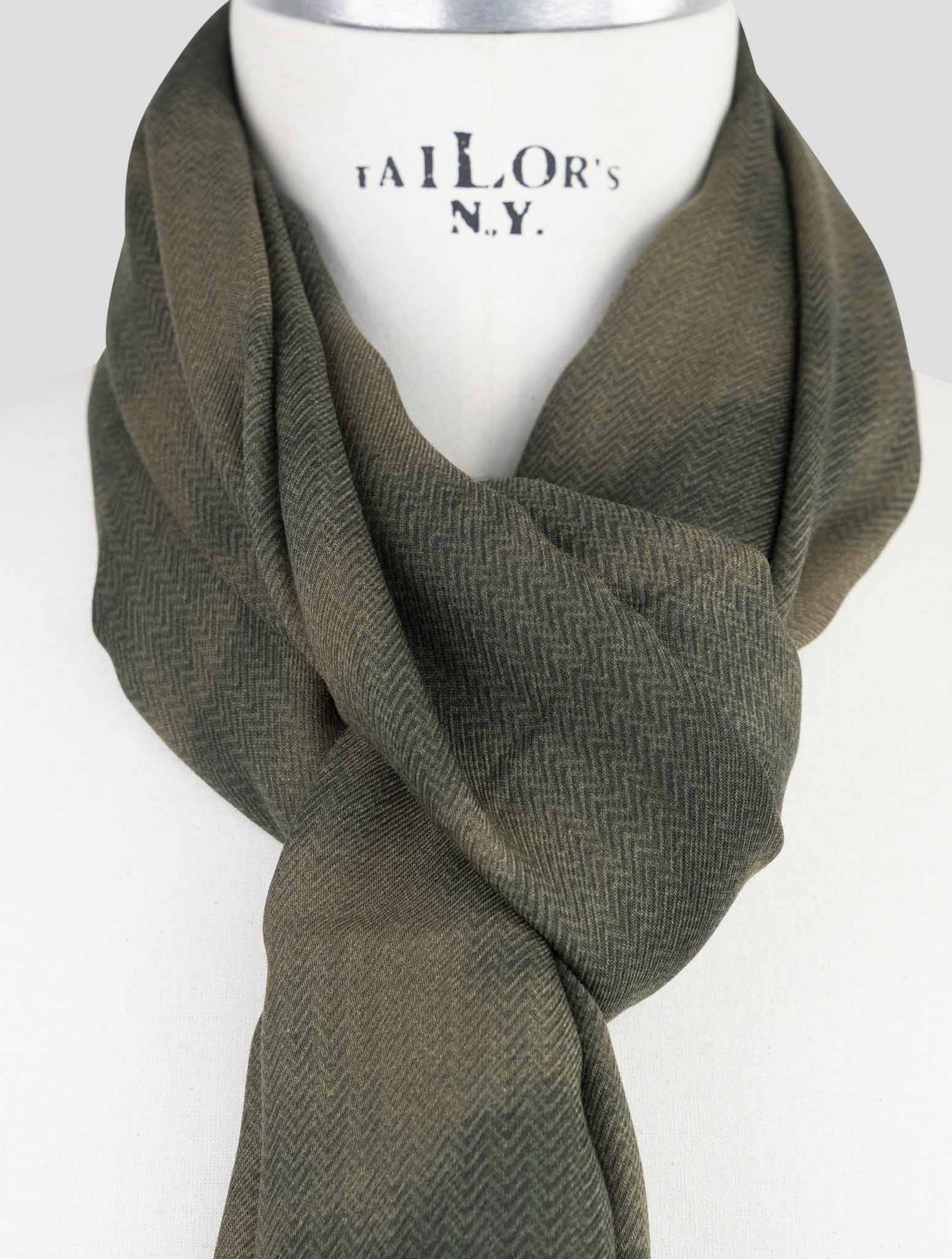 Kiton Green Cashmere Scarf