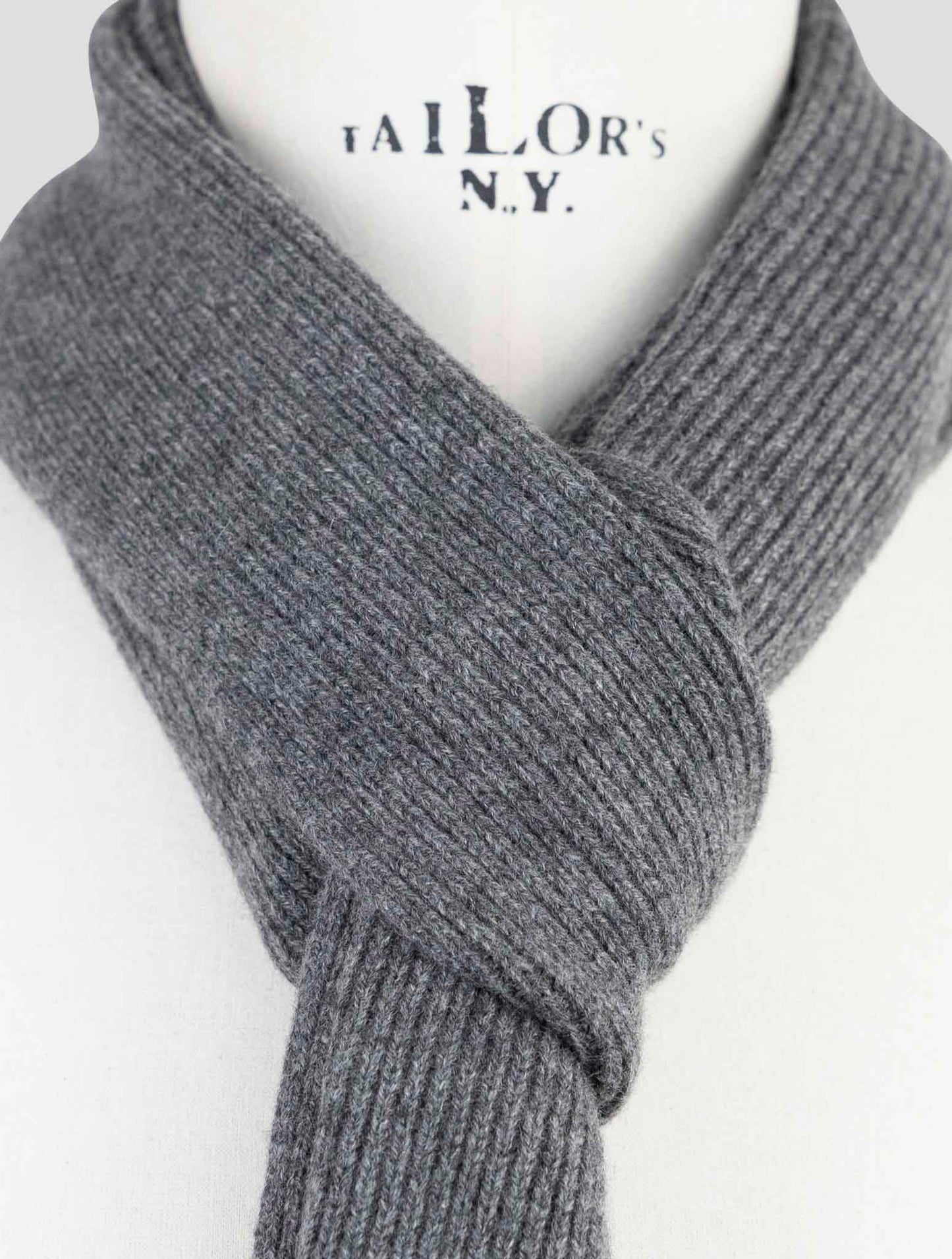 Kiton Gray Cashmere Scarf