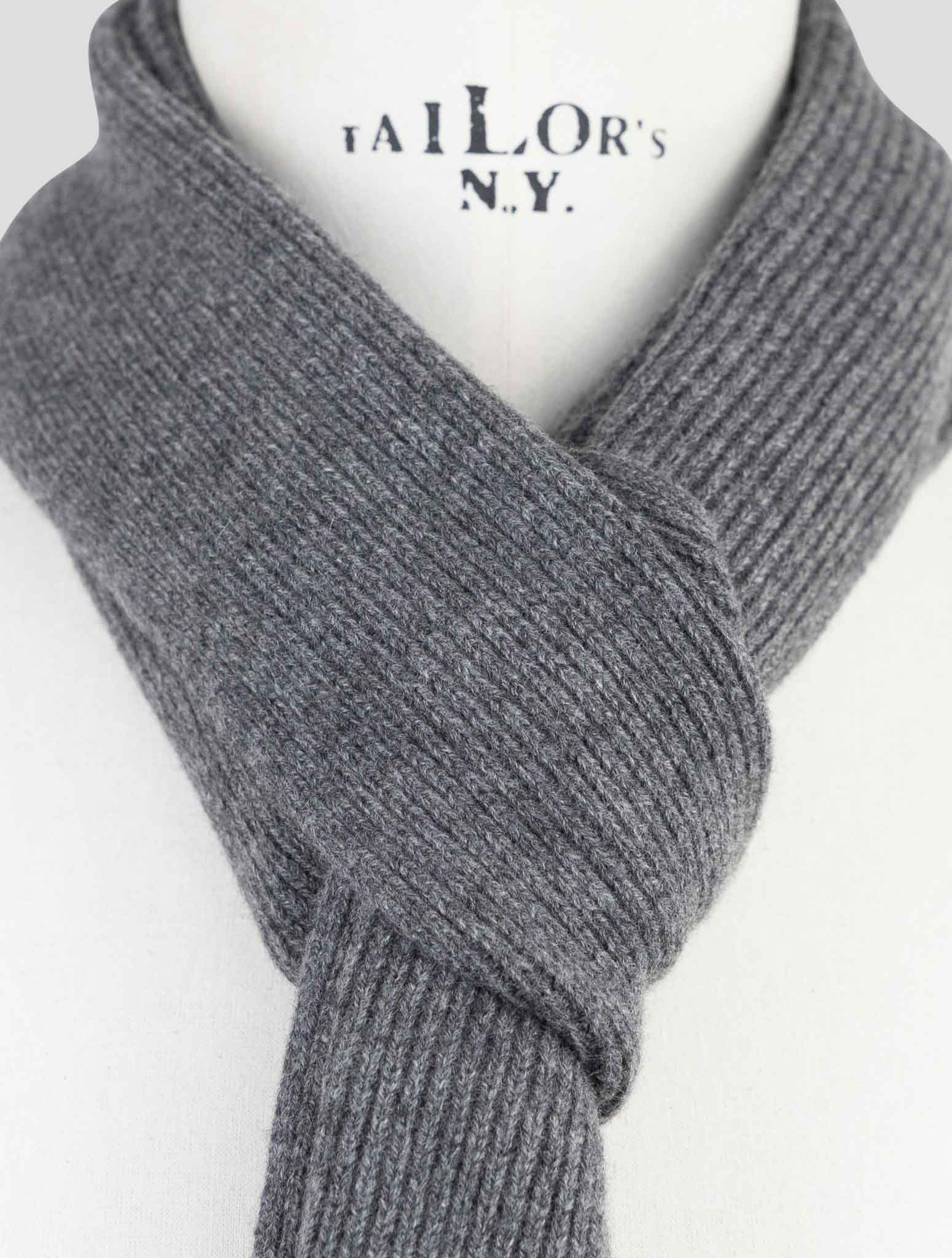 Kiton Gray Cashmere Scarf