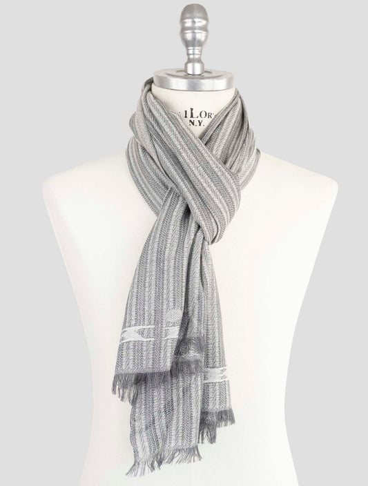 Kiton Gray Cashmere Scarf