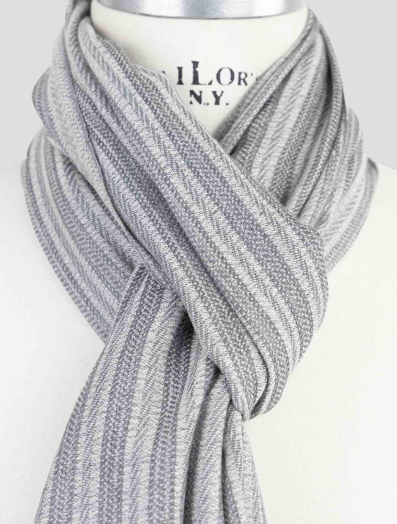 Kiton Gray Cashmere Scarf