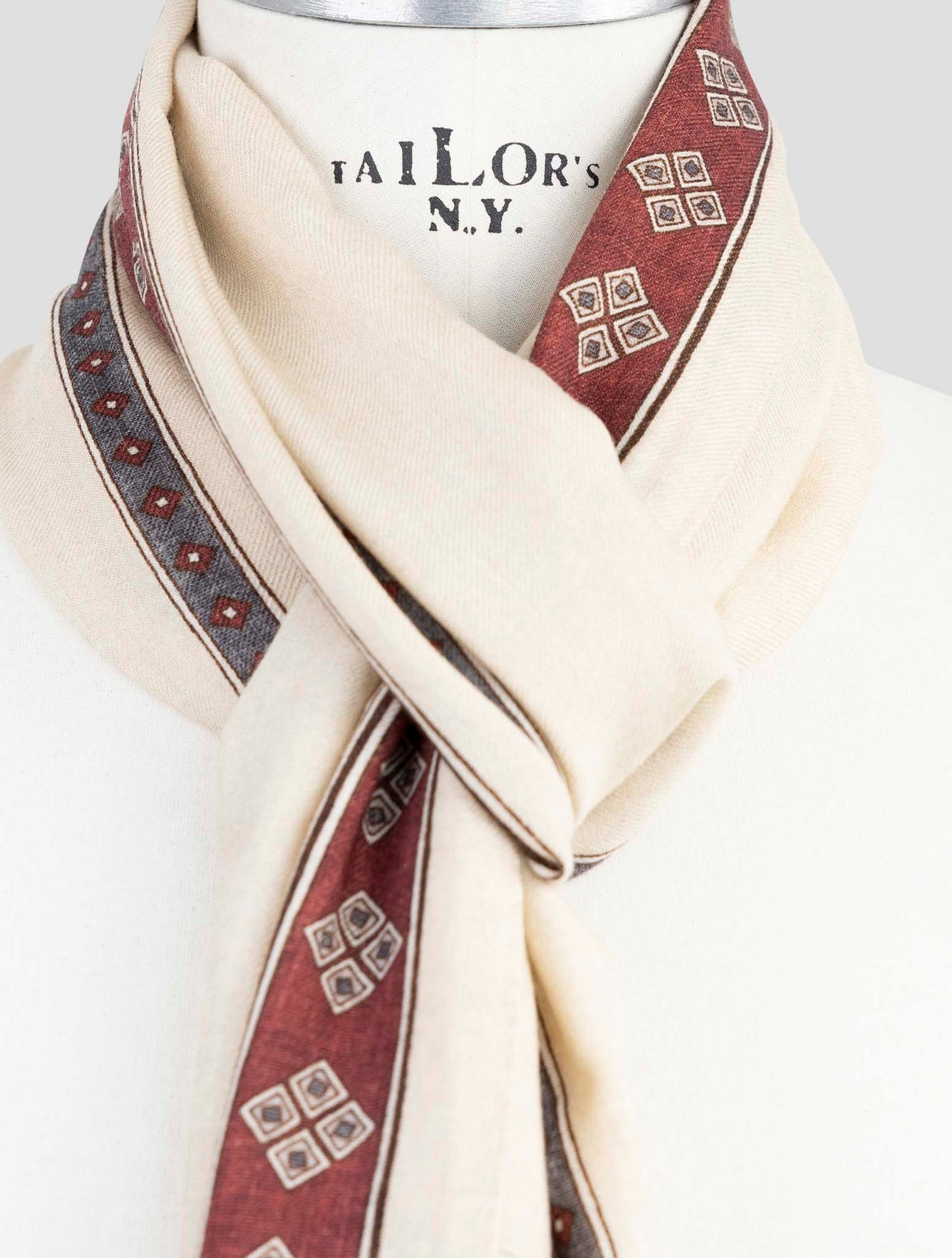 Kiton Beige Wool Scarf