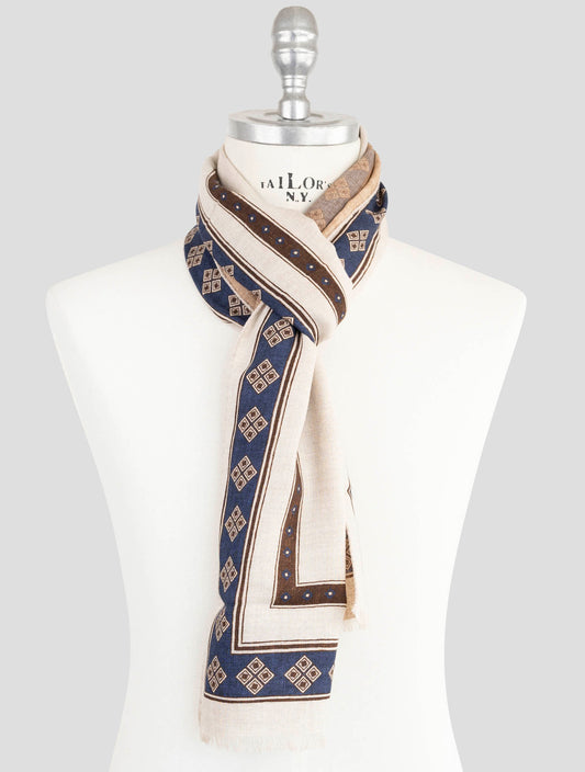 Kiton Beige Wool Scarf