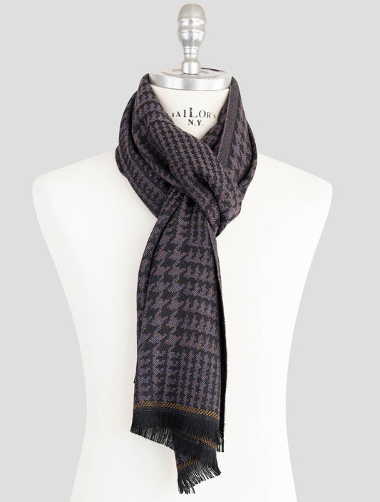 Kiton Multicolor Wool Scarf suggestion for snow polo