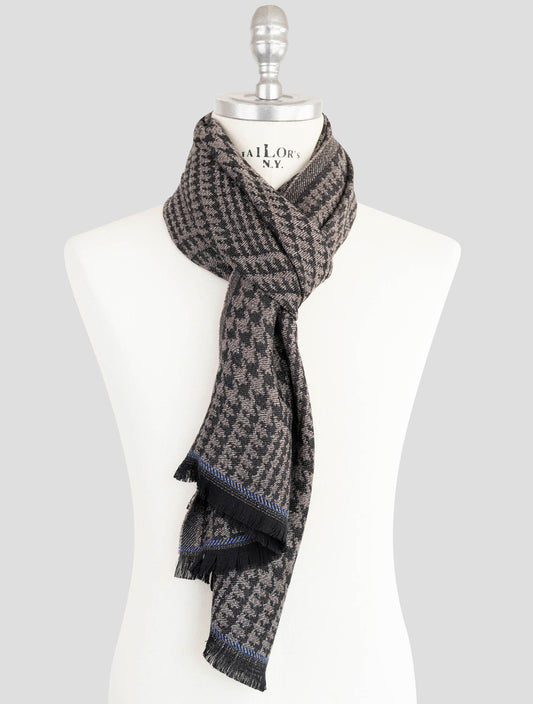Kiton Brown Wool Scarf