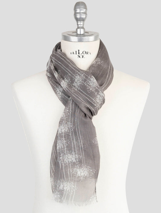 Kiton Gray Modal Cashmere Scarf