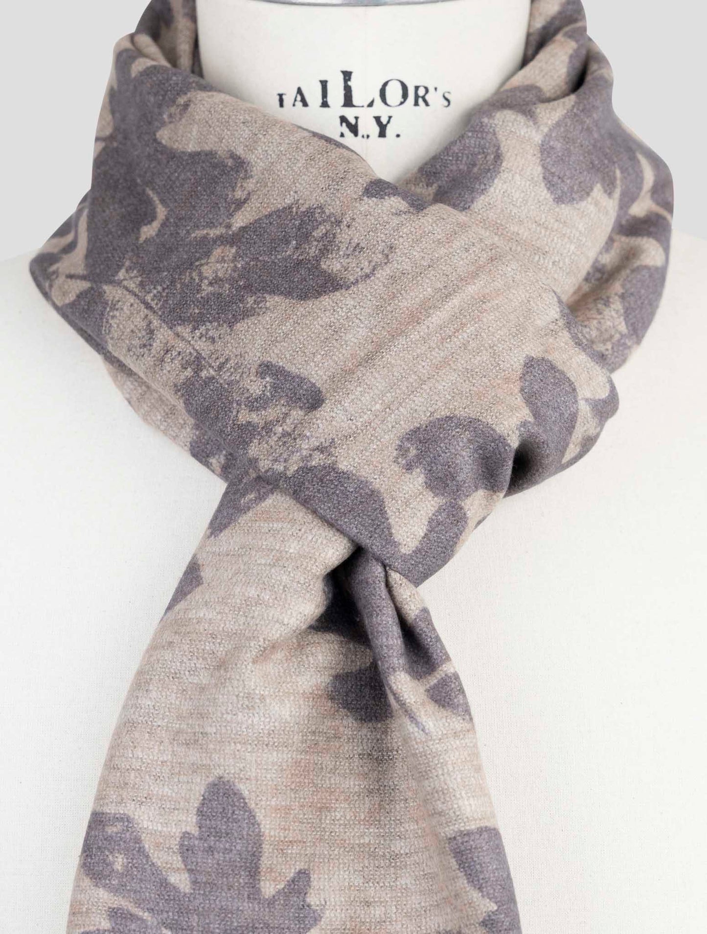 Kiton Beige Silk Scarf