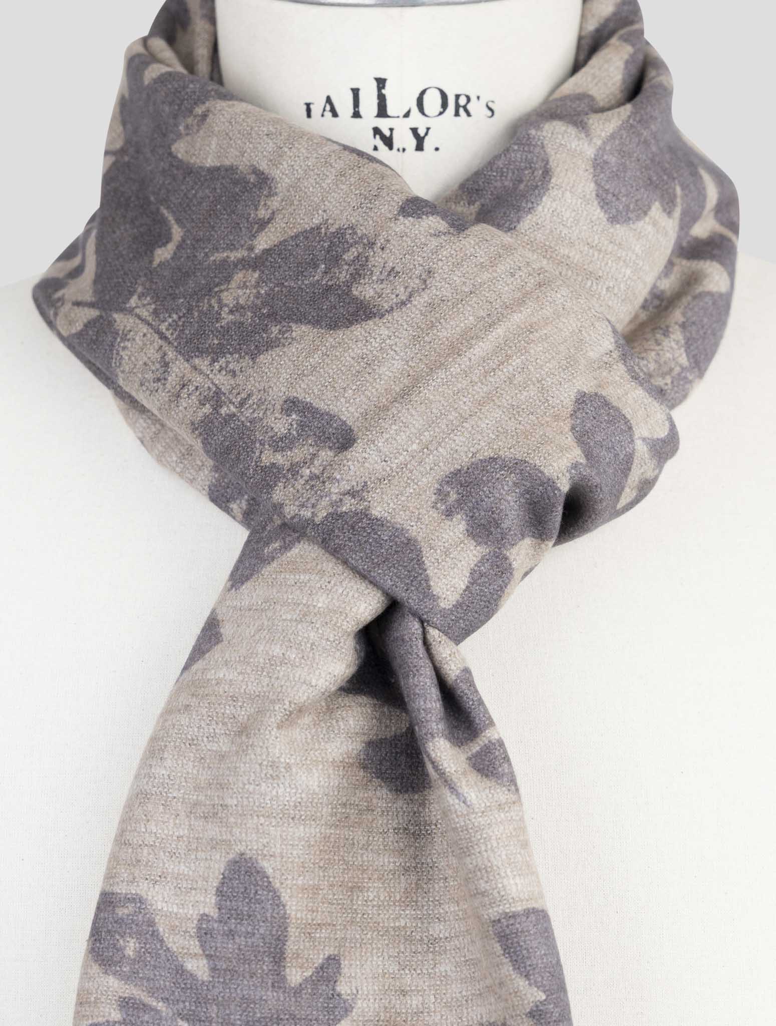 Kiton Beige Silk Scarf
