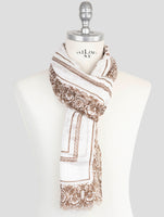 Kiton Brown Linen Scarf