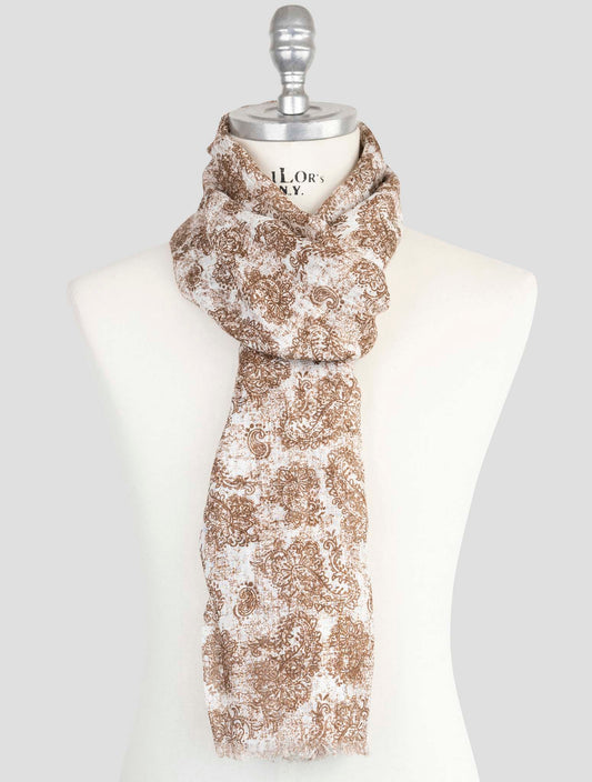 Kiton Brown Linen Scarf