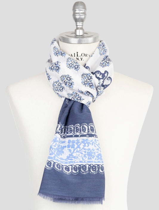 Kiton Multicolor Cotton Silk Scarf