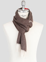 Kiton Brown Silk Cashmere Scarf