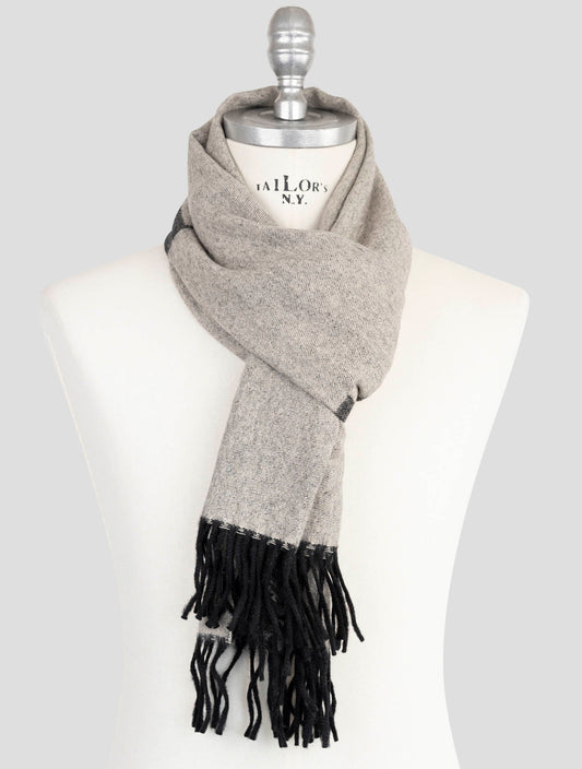 Kiton Blue Silk Cashmere Scarf