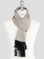 Kiton Blue Silk Cashmere Scarf