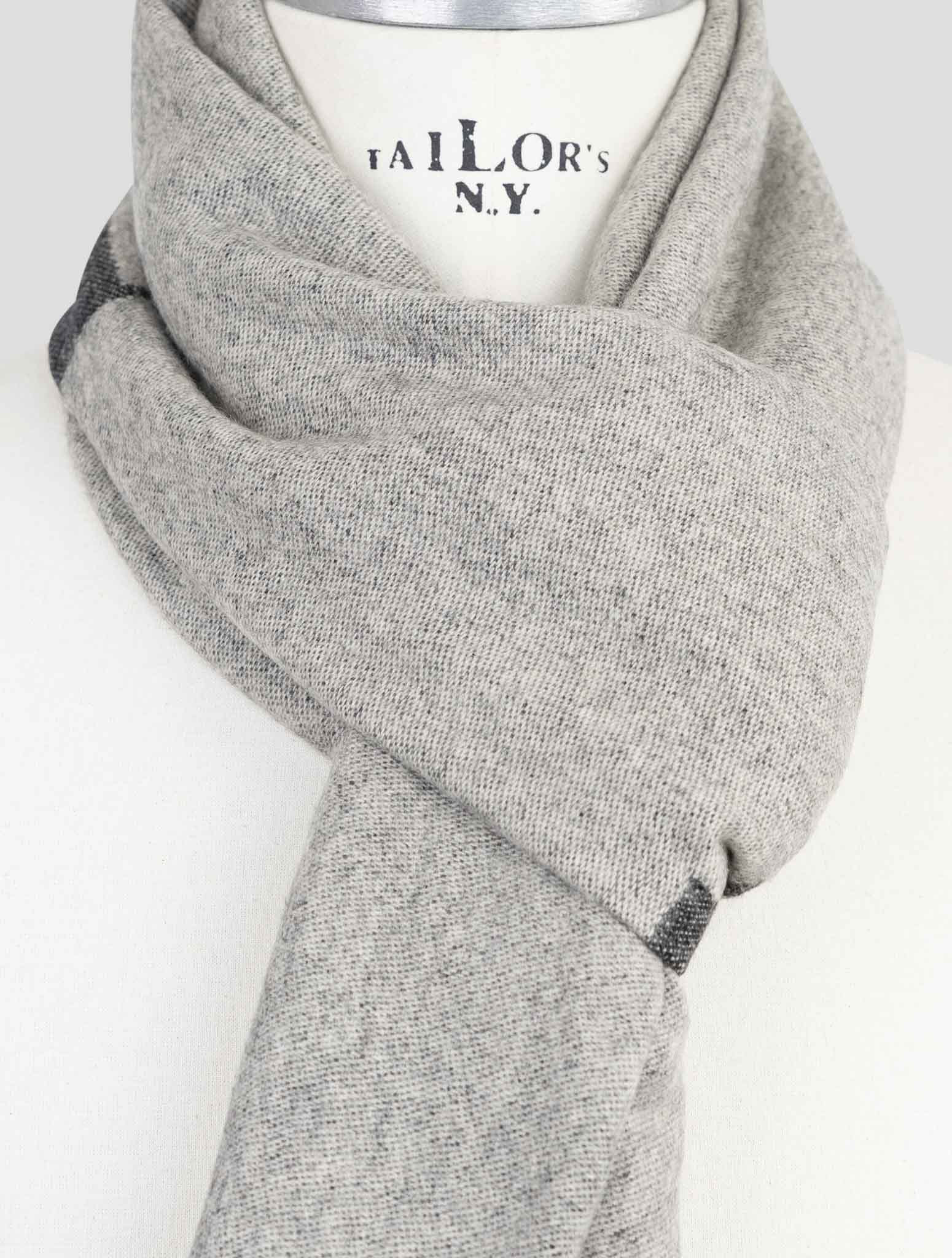 Kiton Blue Silk Cashmere Scarf