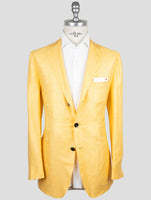 Kiton Yellow Cotton Linen Blazer