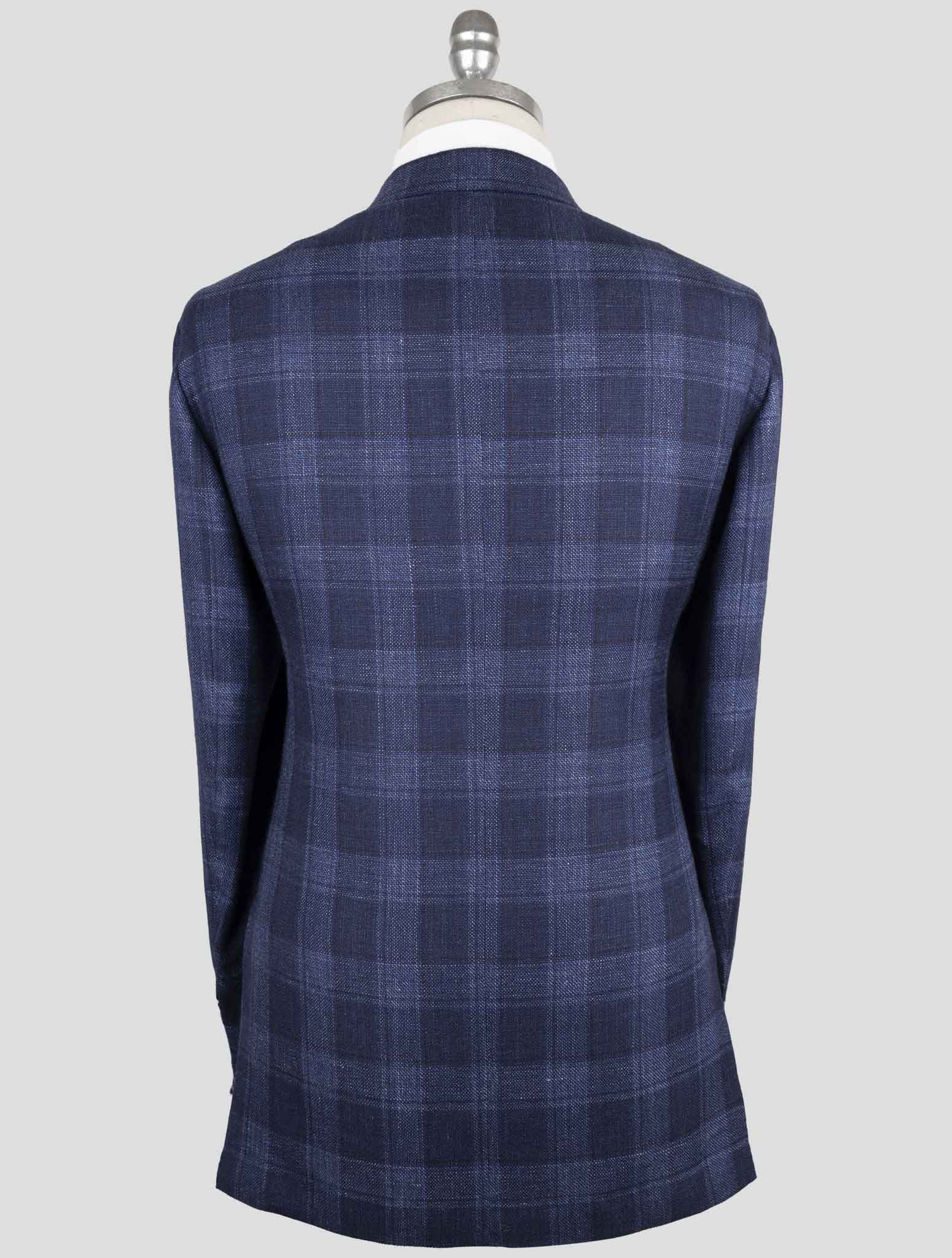 Kiton Blue Cashmere Silk Linen Blazer