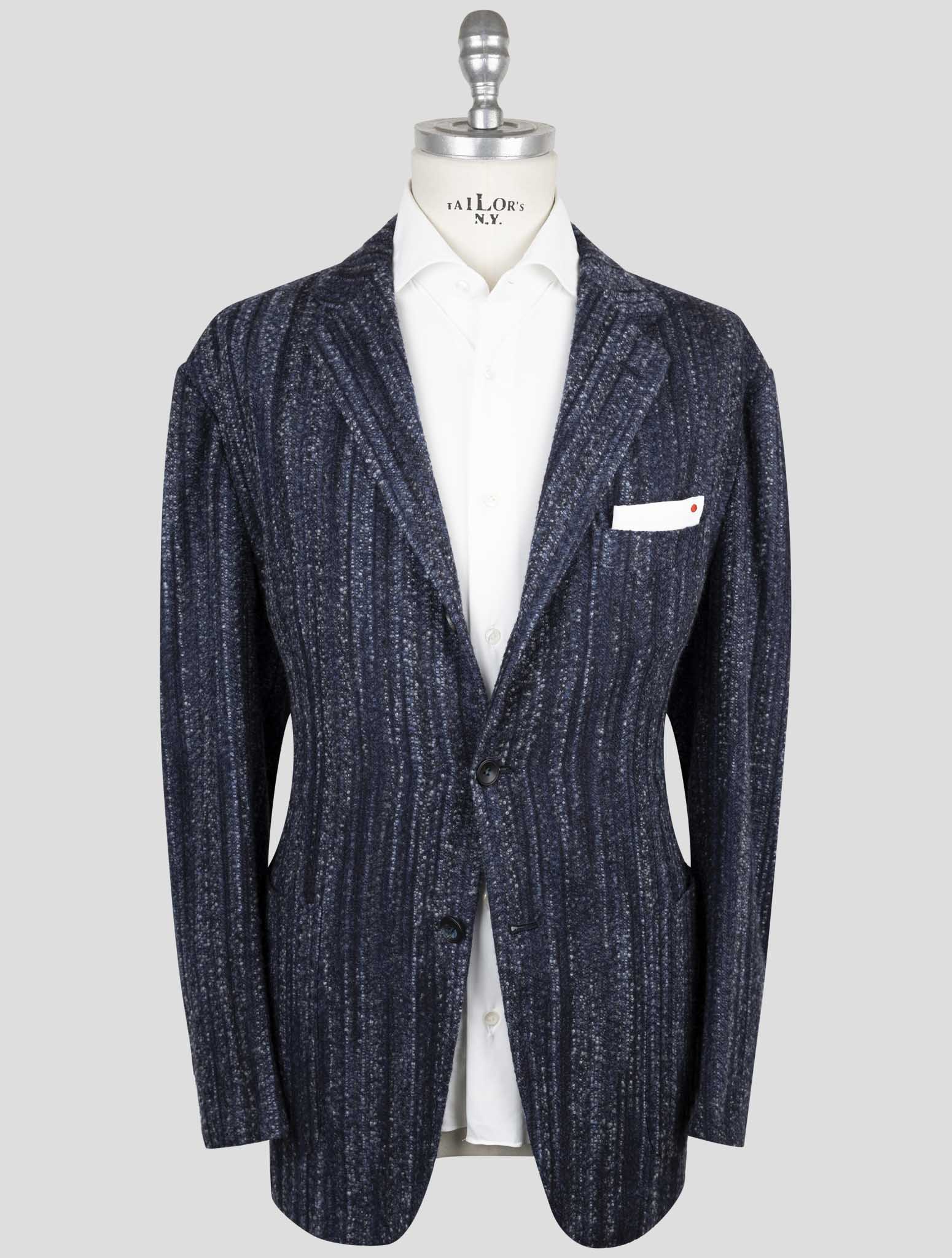 Kiton Blue Cashmere Silk Blazer
