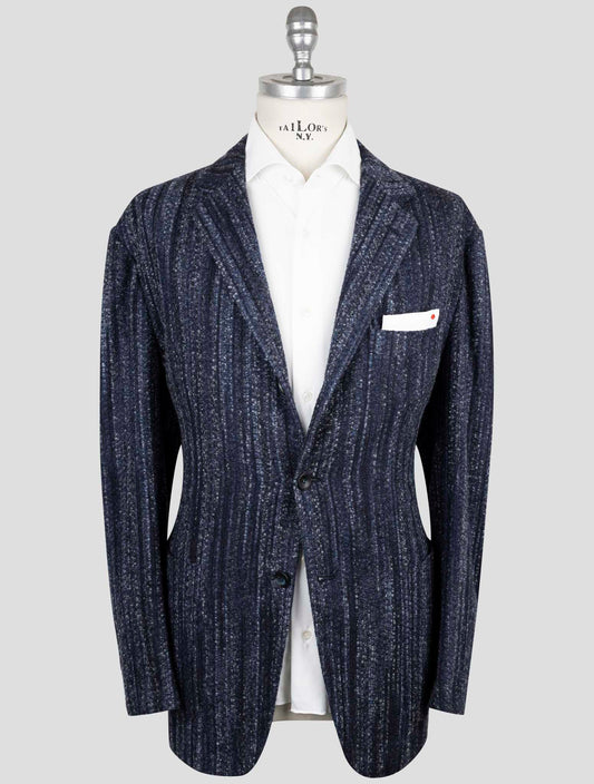 Kiton Blue Cashmere Silk Blazer